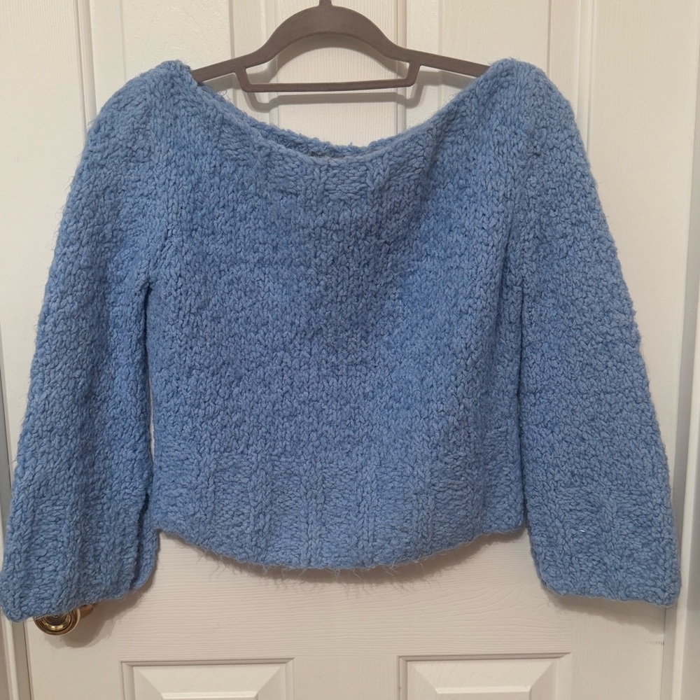 FORAVI NEW YORK / Vintage Blue Chunk Knit sweaters Size L